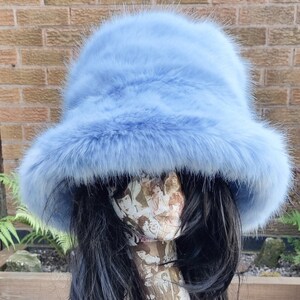 Pangasa Powder Blue Fur Tie Hat main image 1
