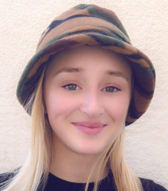 Camo Fleece Bucket Hat-festival Hat 