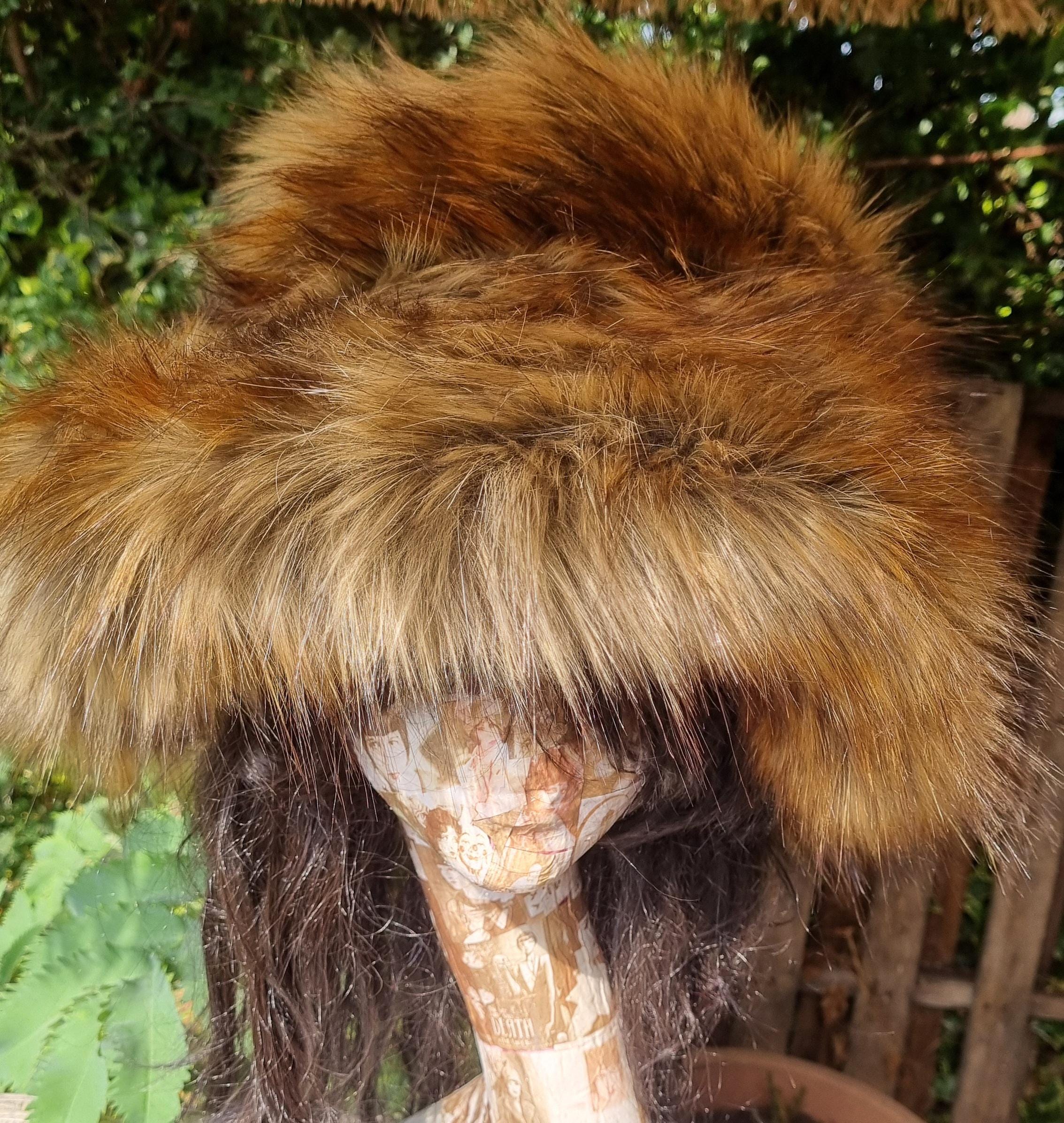 Fabulous Foxy Wide Brim Deep Top Oversized Luxury Faux Fox Bucket Hat Fox Fur Fuzzy Bucket Hat Festival Hat Fur Hat Fake Fur Hat Rave Hat