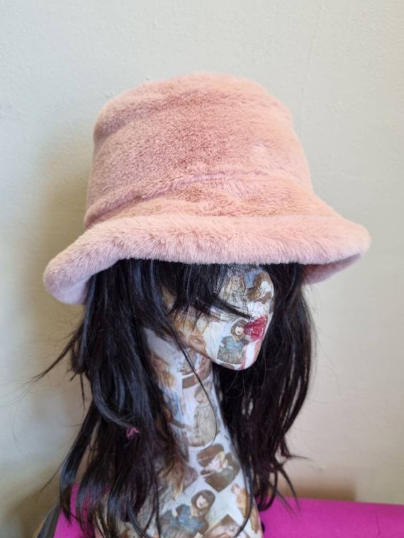 Faux Fur Bucket Hat by Maeve in Pink, Women's at Anthropologie