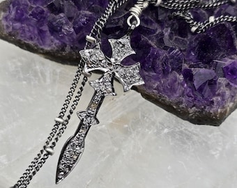 Warrior’s Creed: Black Diamond Cross Necklace