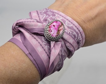 Bubble Gum Blessing – Confetti Turquoise Hair Tie & Scarf Slide