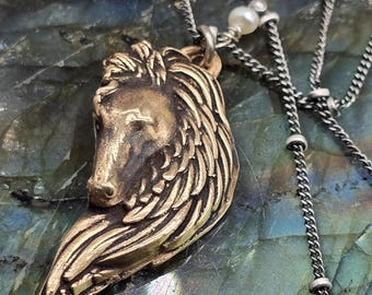 Iron Spirit – Bronze Horse Necklace