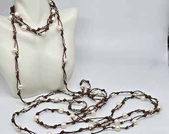 Western Whisper, Minimal Pearl Jewelry, Multi-Use,  Belt, Necklace, Bracelet, Hatband and Choker