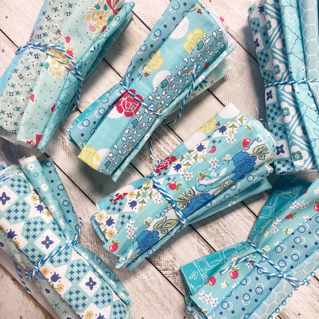 Scrappy 1/16th Bundle of 10 Light Blue / Aqua Blue Prints Etsy
