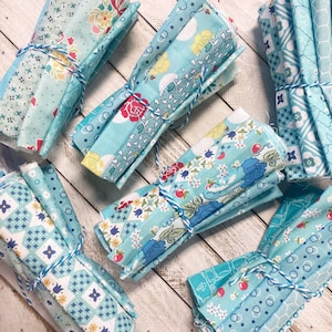 Scrappy 1/16th Bundle of 10 Light Blue / Aqua Blue Prints