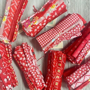 Scrappy 1/16th Bundle of 10 Red Prints