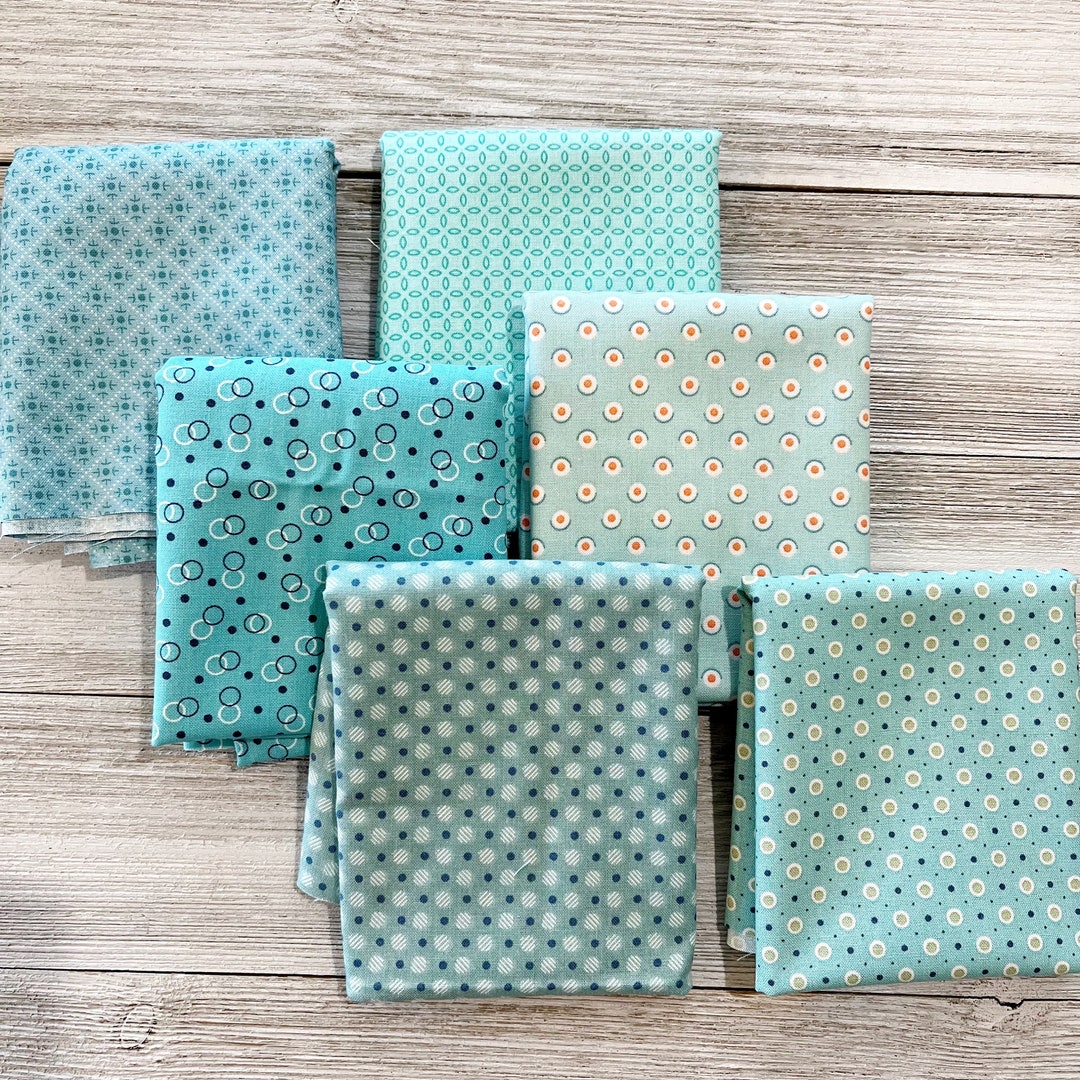 Light Blue Lori Holt Fat Quarter Bundle of 6 Prints - Etsy