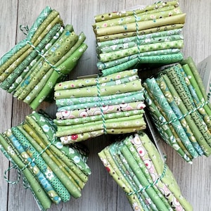 Green and Light Green Scrappy 1/8th Bundle of 10 Prints