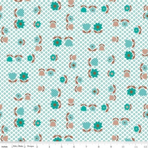 Apron Teal Granny Chic Lori Holt by Riley Blake Fabric