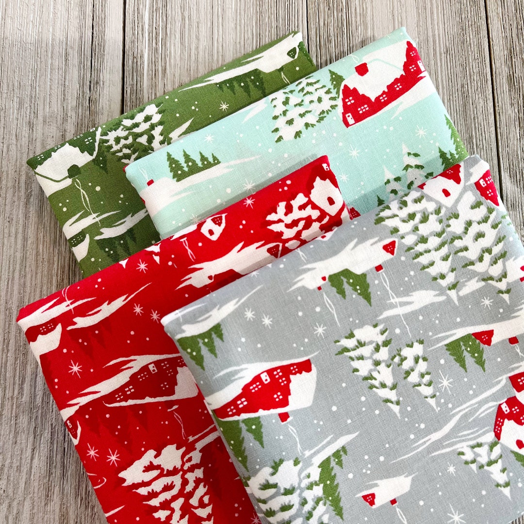 Merry Little Christmas Fat Quarter Bundle of 4 Prints Bonnie and ...