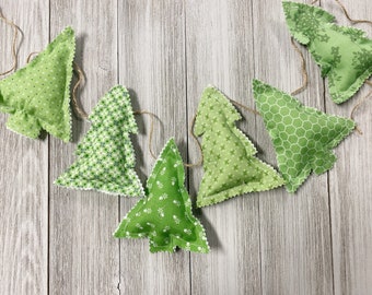 Easy Sew Christmas Tree Garland Kit Learn To Sew Pattern Beginner Sewing Fabric Craft