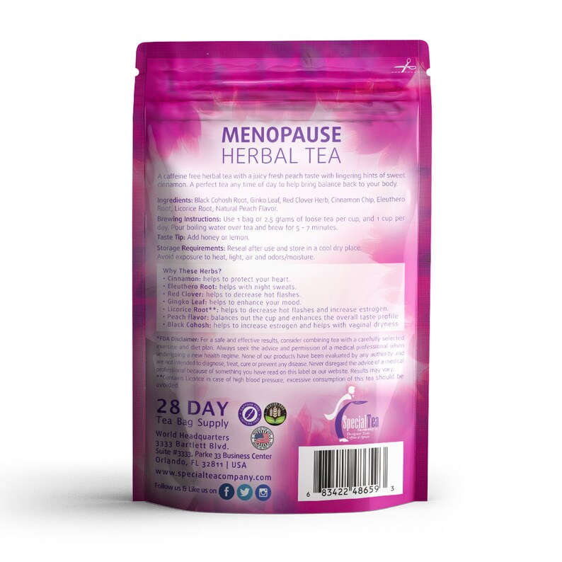 Menopause Herbal Tea 28 Tea Bags Etsy