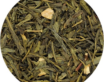 16 oz. Honey Ginger Loose Leaf Green Tea