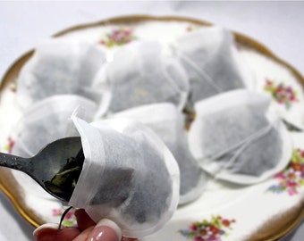 Round Empty Tea Bags with Draw String Closure (200 count)