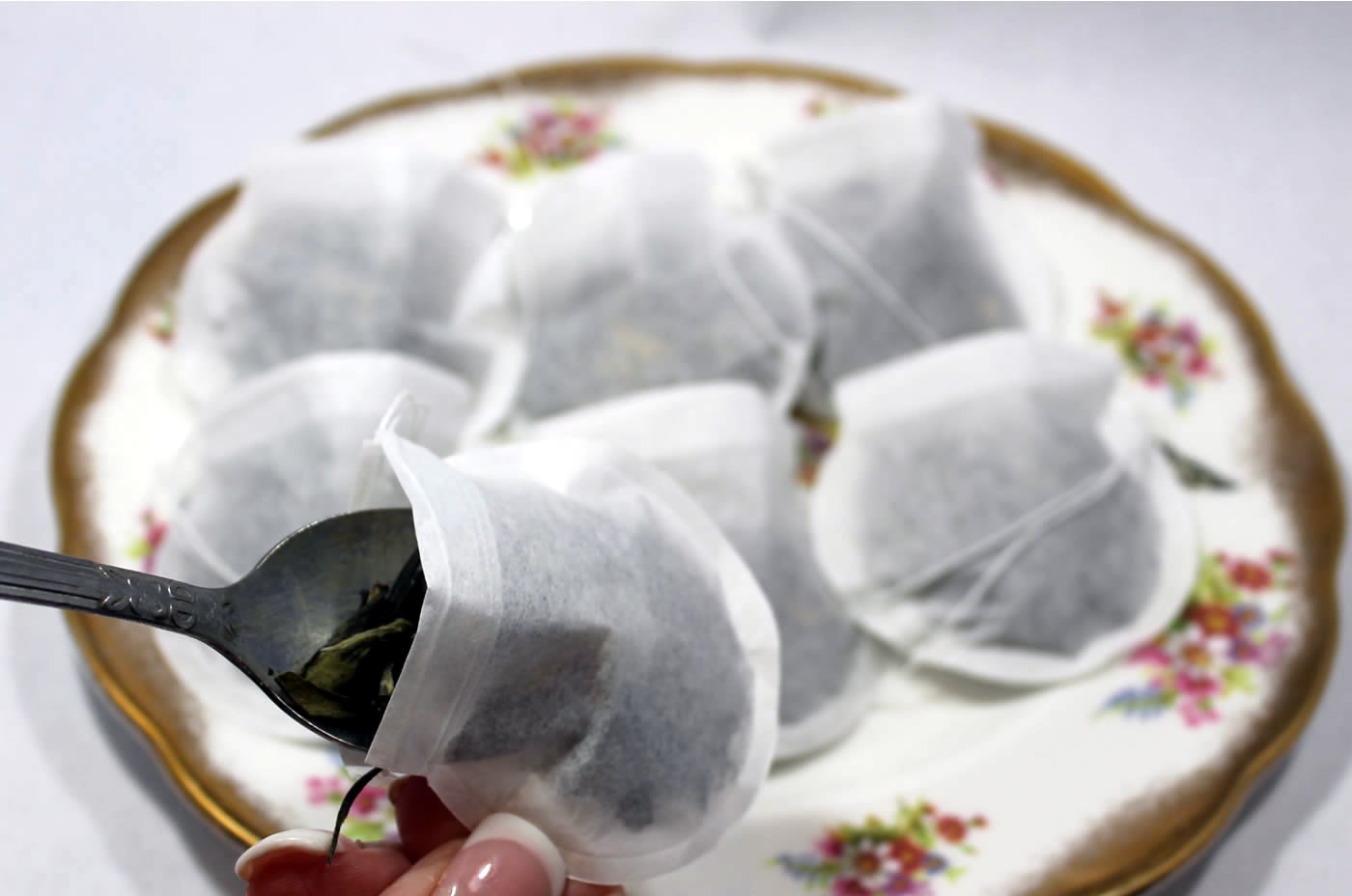Sachets de thé ronds vides avec fermeture à cordon de tirage compte de 50 -   France