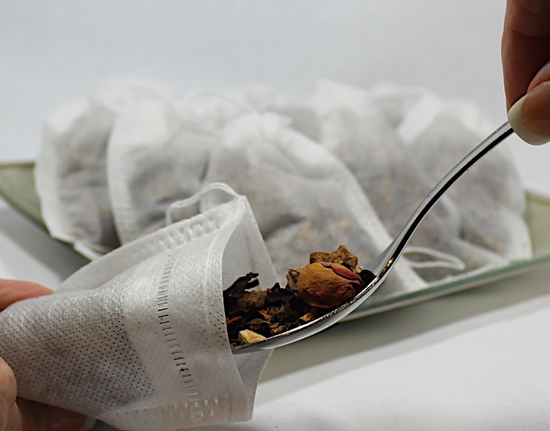 Large Empty Woven Style Draw String Tea Bags 3.14 X Etsy