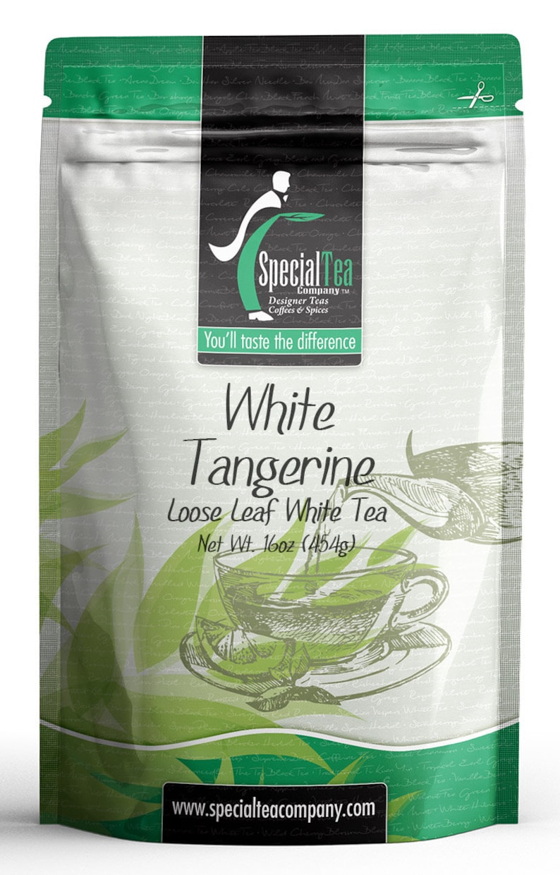 16 Oz. White Tangerine Tea Loose Leaf White Tea Etsy