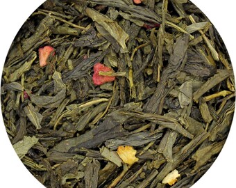 16 oz. Raspberry Orange Sencha Green Loose Tea