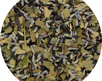 Tè nero biologico al limone e lavanda: foglie sfuse di alta qualità