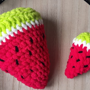 Chunky Crochet PLUSH Watermelon PATTERN | Mini Amigurumi PATTERN