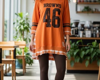Túnica Epolstyle de patchwork con temática deportiva, reciclada y sostenible, estilo boho hippie, arte para vestir, ecológica, tallas M, L, XL, 38-48”.