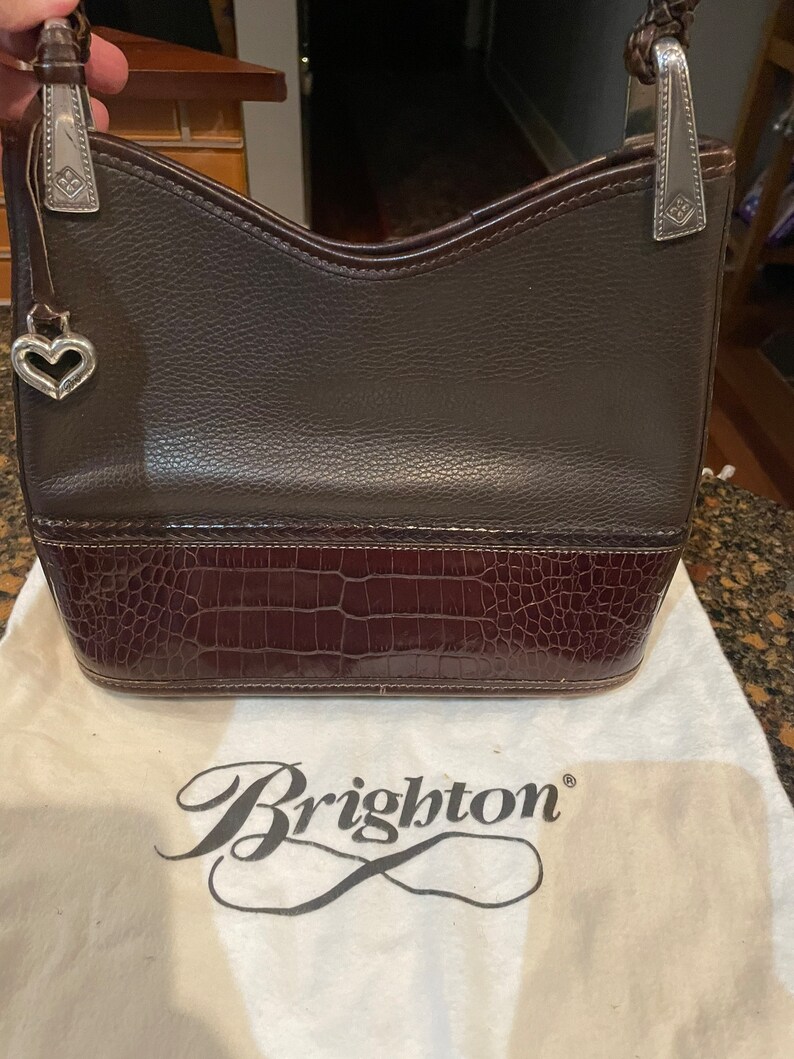 BRIGHTON Purse in Brown Leather. Adorable With Bag to Store In - Etsy