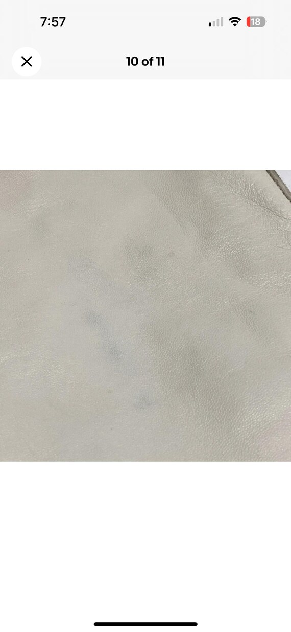 Auth HERMES Clou de Selle Cream Veau Swift Square… - image 10