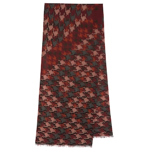 Russian Pavlovo-Posad Vintage Style Mens Scarf Wool 40x190cm/15&quot;x75&quot; Red pink gray black Man Boy Holiday Gift Boho Classic Burgundy
