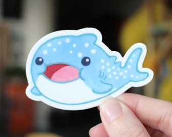 Happy Little Whale Shark Vinyl Sticker