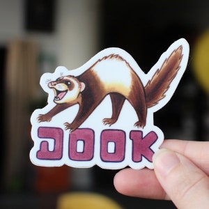 DOOK - A Ferret Vinyl Sticker