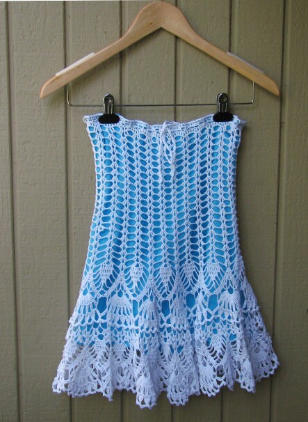 White Crochet Skirt Lace Summer Skirt for Girl White and | Etsy