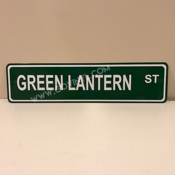 Green Lantern Aluminum Street Sign