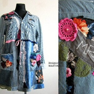 plus size denim duster jacket