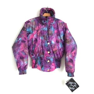 Vintage 90s Ski Jacket | Women&#39;s | All Over Pattern | Size 10