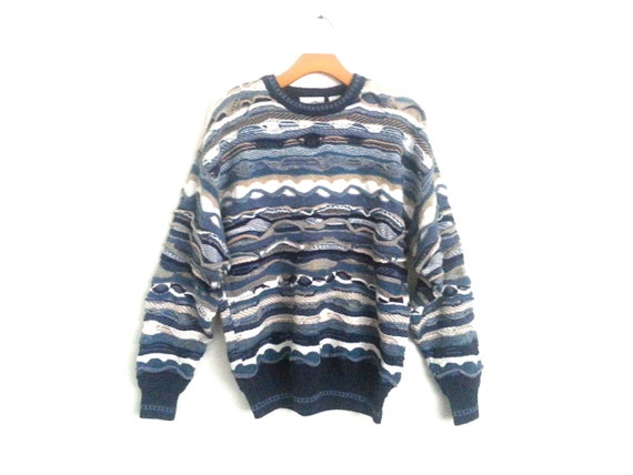 最高級のスーパー 90s Vintage Sweater Knitwear Textured | Firenze Di Giorgio | トップス