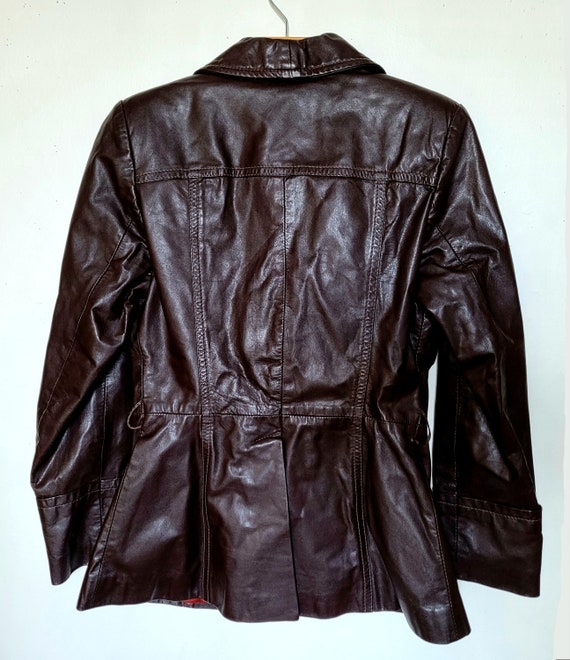 Women's Vintage 70s Leather Jacket | Brown | Urug… - image 4