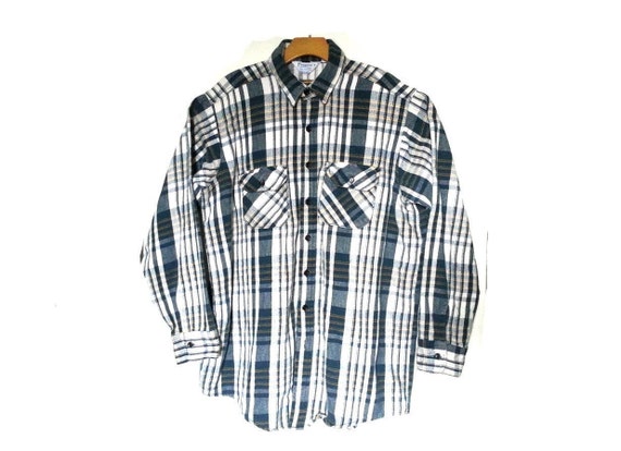 Vintage 80s Flannel Shirt | Plaid | Cotton | Fros… - image 1