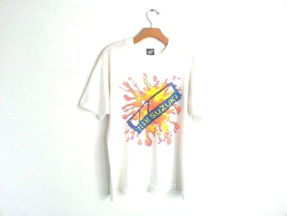 Vintage 80s 90s Tshirt Team Suzuki Motorcross Tee… - image 1