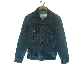 Vintage 80s Sears Roebucks Jean Jacket XL Sherpa Lined Denim Coat