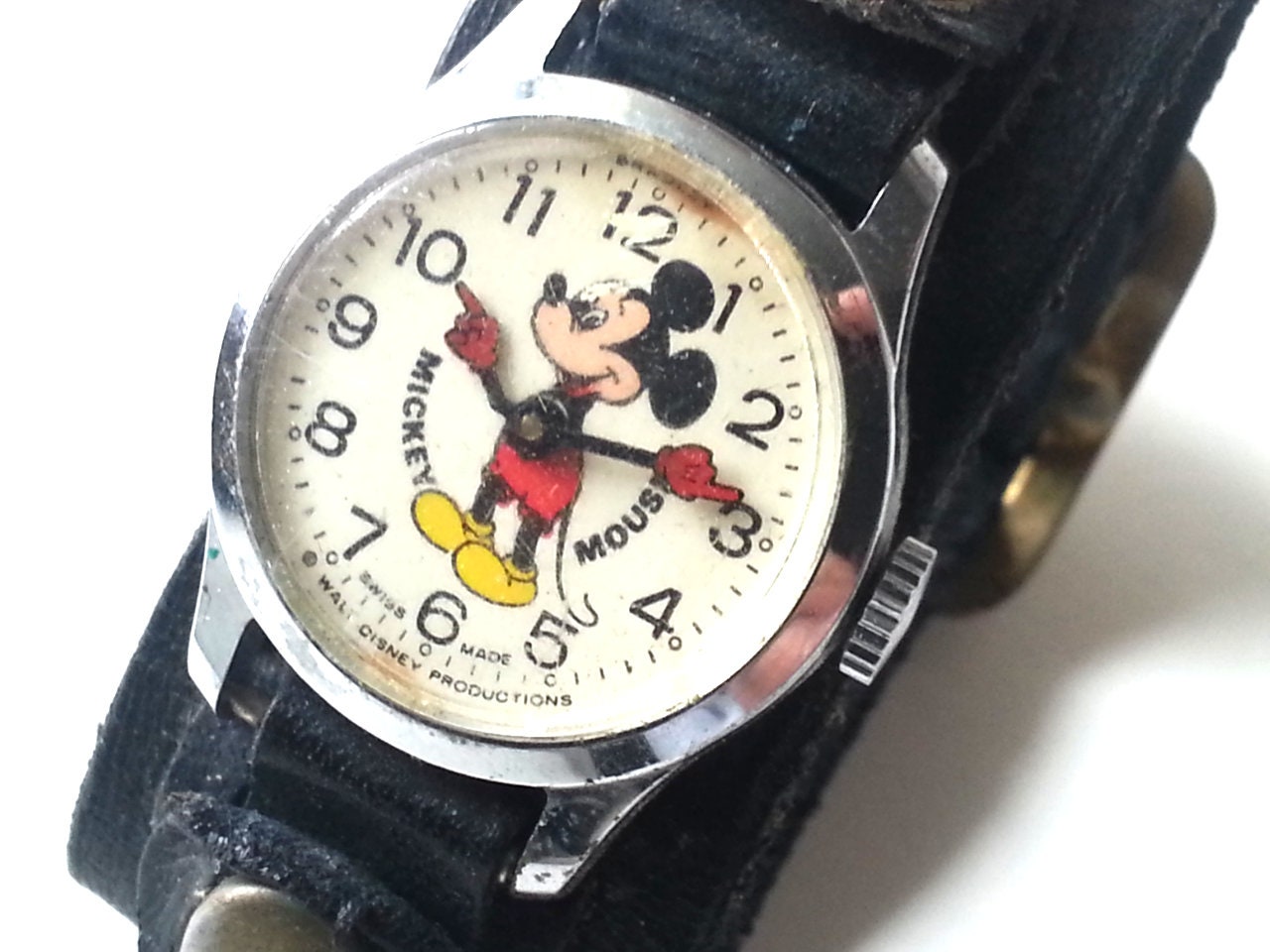 Vintage 70s Mickey Mouse Kids Wrist Watch Walt Disney - Etsy