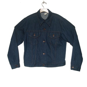 Vintage Denim Jean Jacket | JCPenney | Selvedge | 70s 80s | Trucker | Men&#39;s | Tagged 42