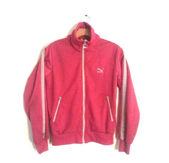 Vintage Puma Track Jacket Fuscia Pink Trainer Sma… - image 1