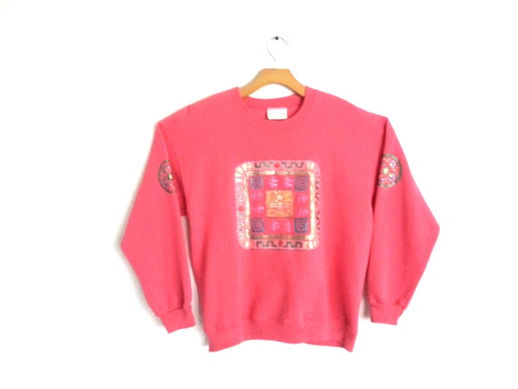 coral pink sweatshirt