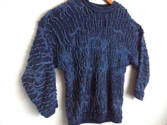 COOGI Blues ニット S 90s Vintage 90s Coogi Blues Sweater - Tagged Large - Gem
