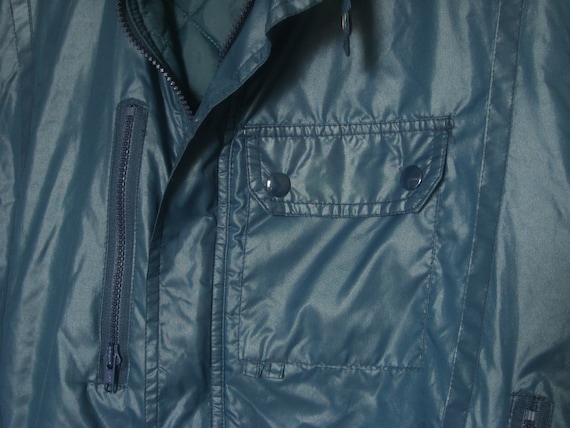 Men's Vintage 80s Windbreaker Jacket Navy Blue Sportsmaster Large