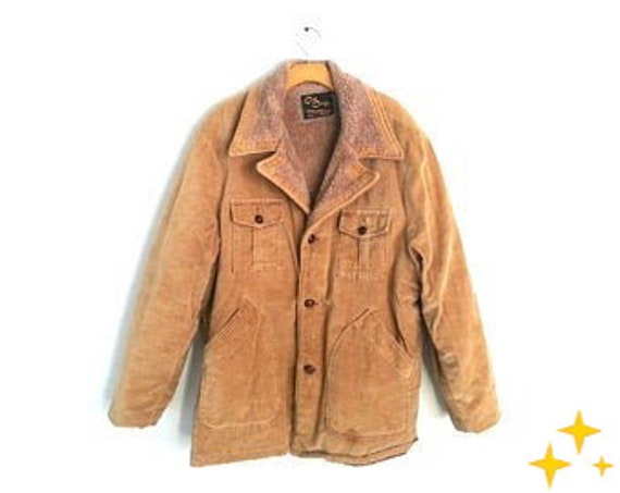 Men's Vintage 70s Corduroy Jacket Cal Craft Pile L
