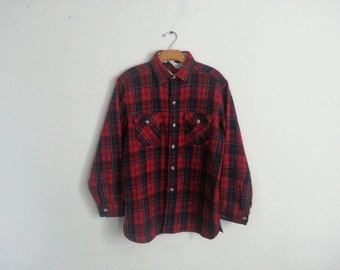 Vintage Woolrich Shirt | Tartan Plaid | Men's Medium