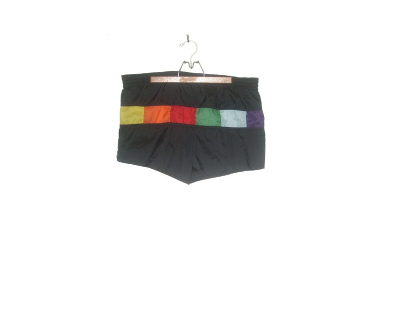 Men/'s Swimming Trunks Vintage 80s Colorblock