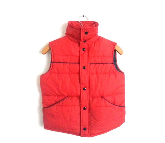 Vintage 80s Ski Vest Red JCPenney Outerwear Small - image 1